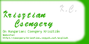 krisztian csengery business card
